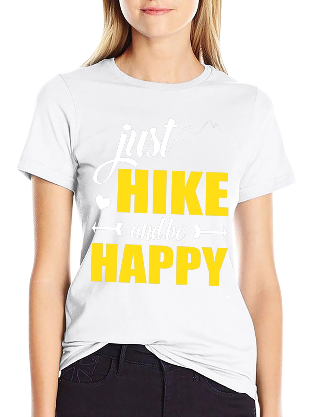 Just Hike and Be Happy Black T-Shirt