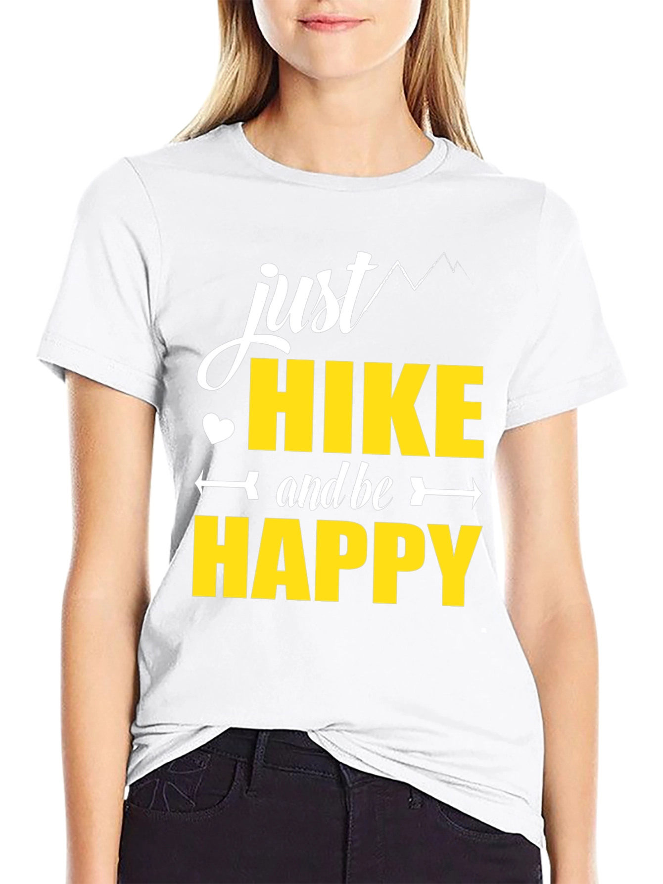 Just Hike and Be Happy Black T-Shirt