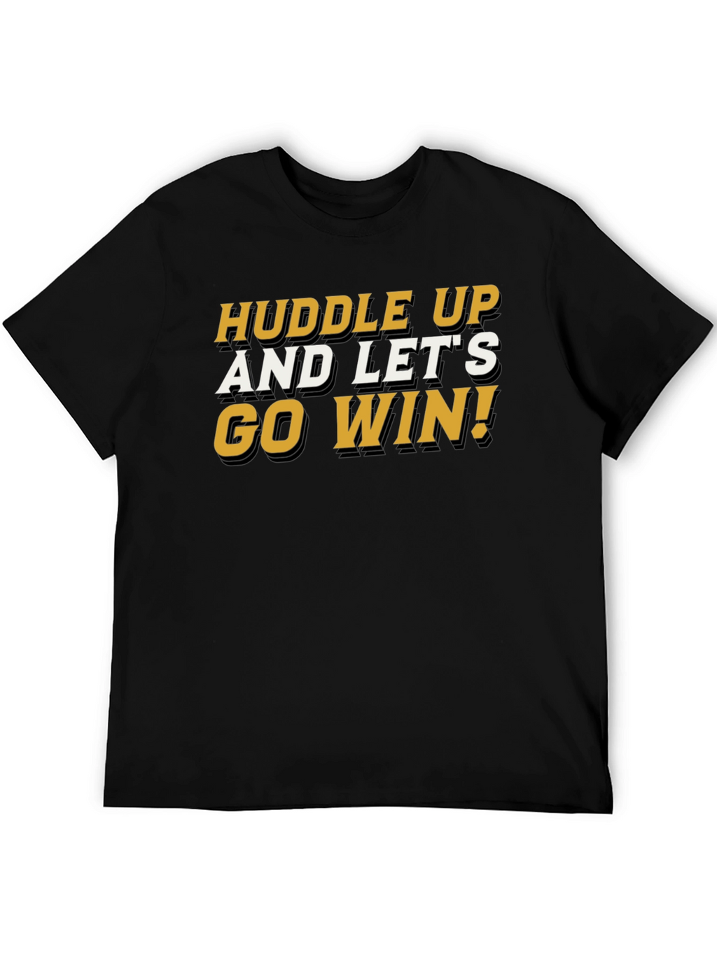 Huddle Up! Graphic Tee - Black Cotton Blend