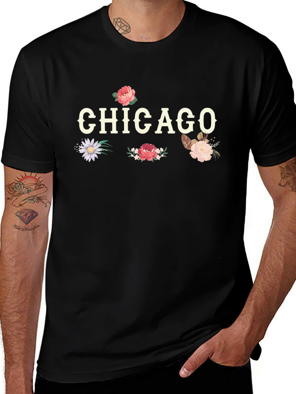 Chicago Floral Graphic Tee - Unisex