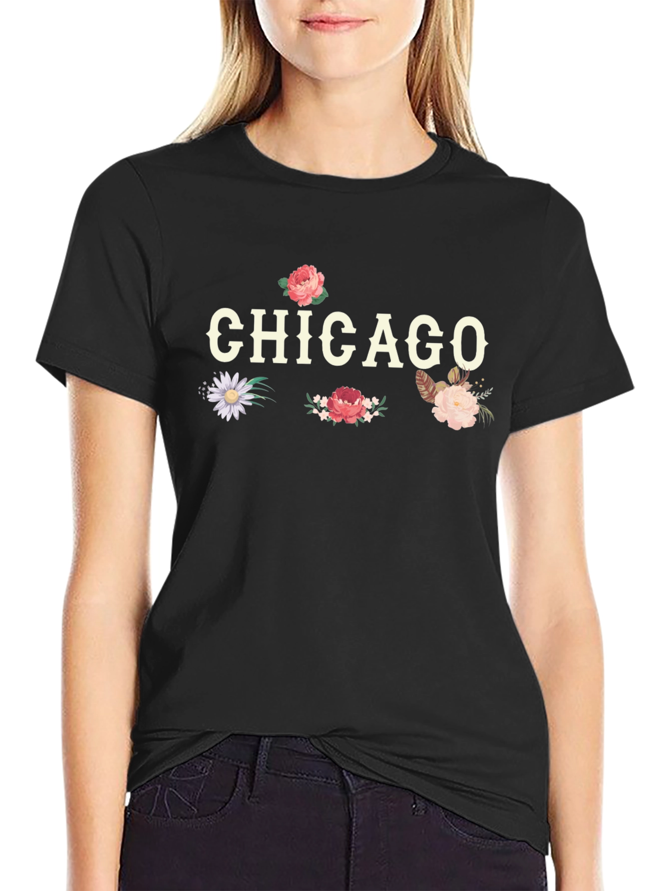 Chicago Floral Graphic Tee - Unisex