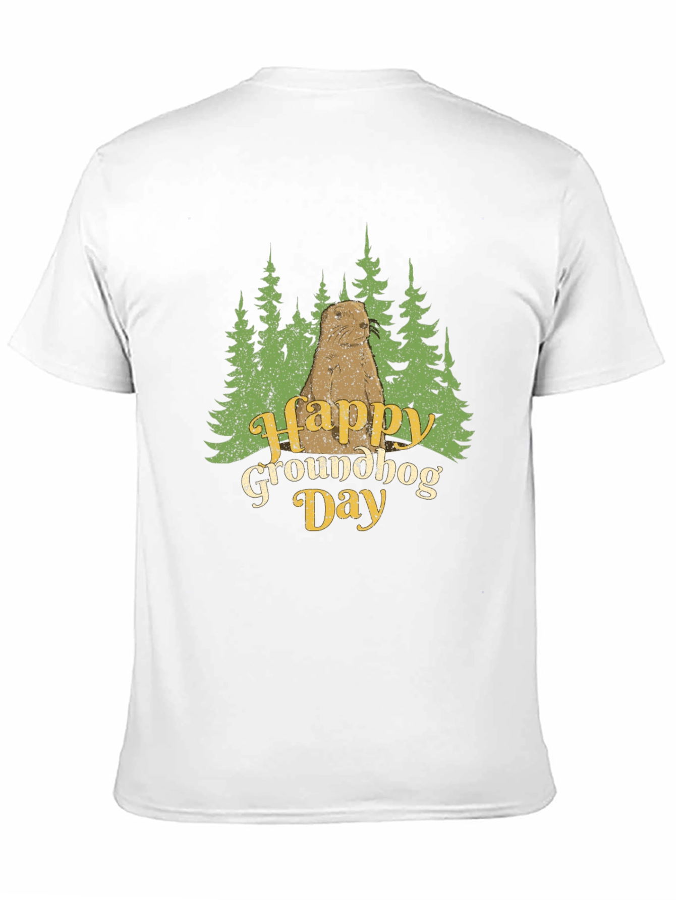 Happy Groundhog Day Graphic Tee - Black