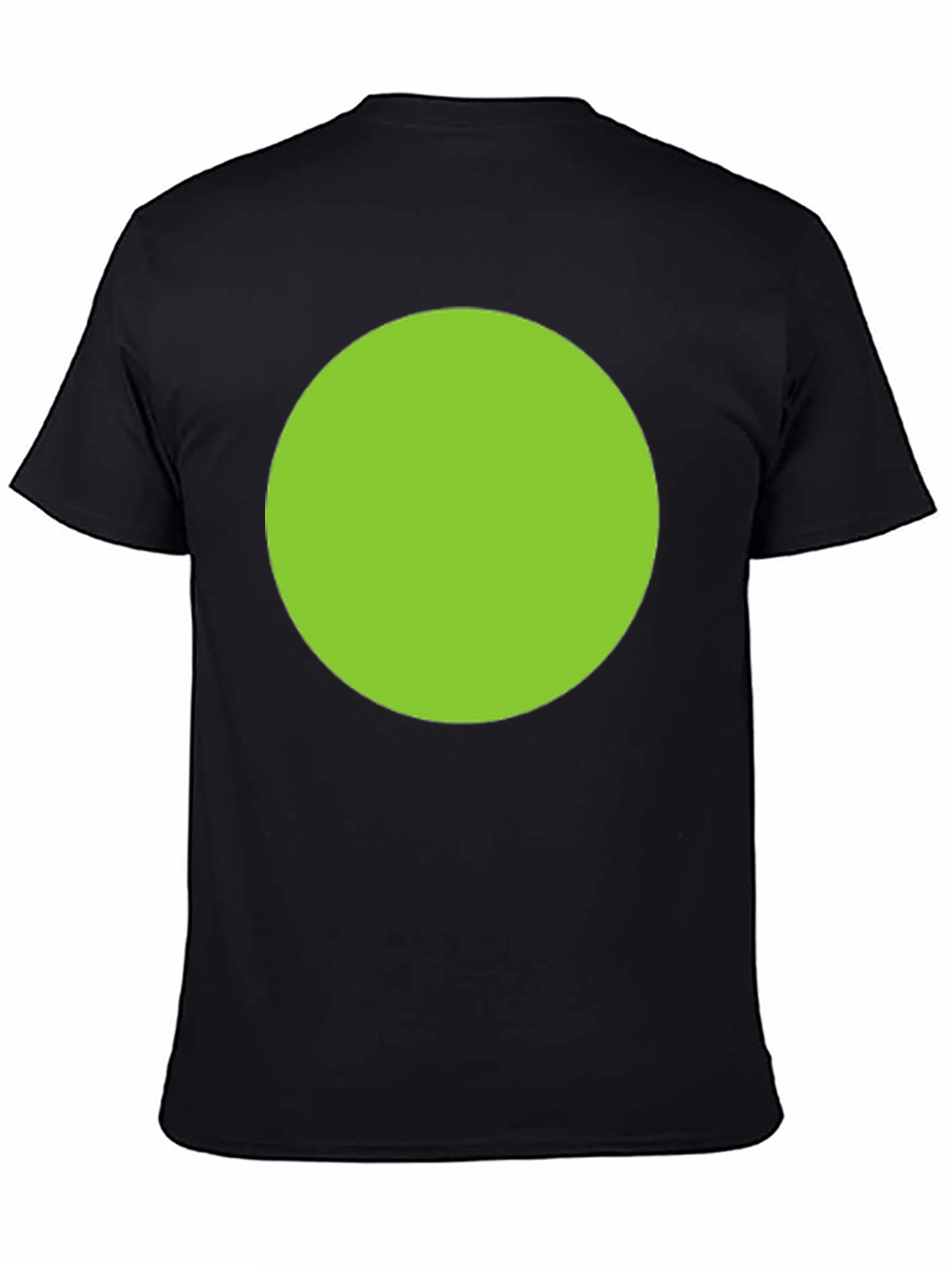 Mens Black T-Shirt with Green Circle Design