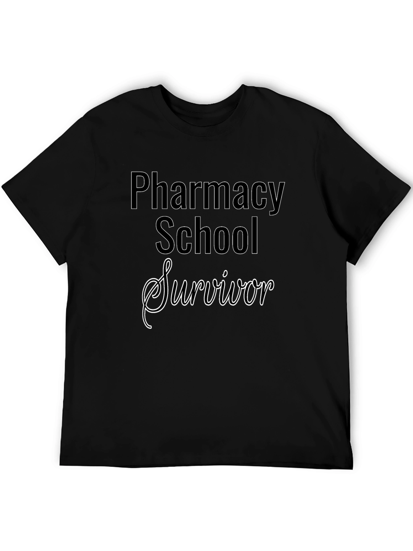 Pharmacy School Survivor Black T-Shirt