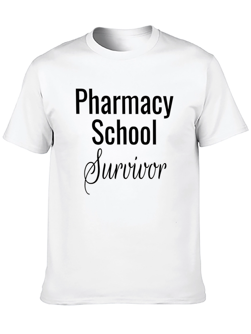Pharmacy School Survivor Black T-Shirt