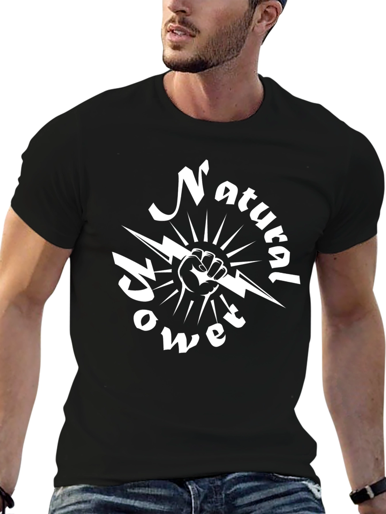 Natural Power Black T-Shirt
