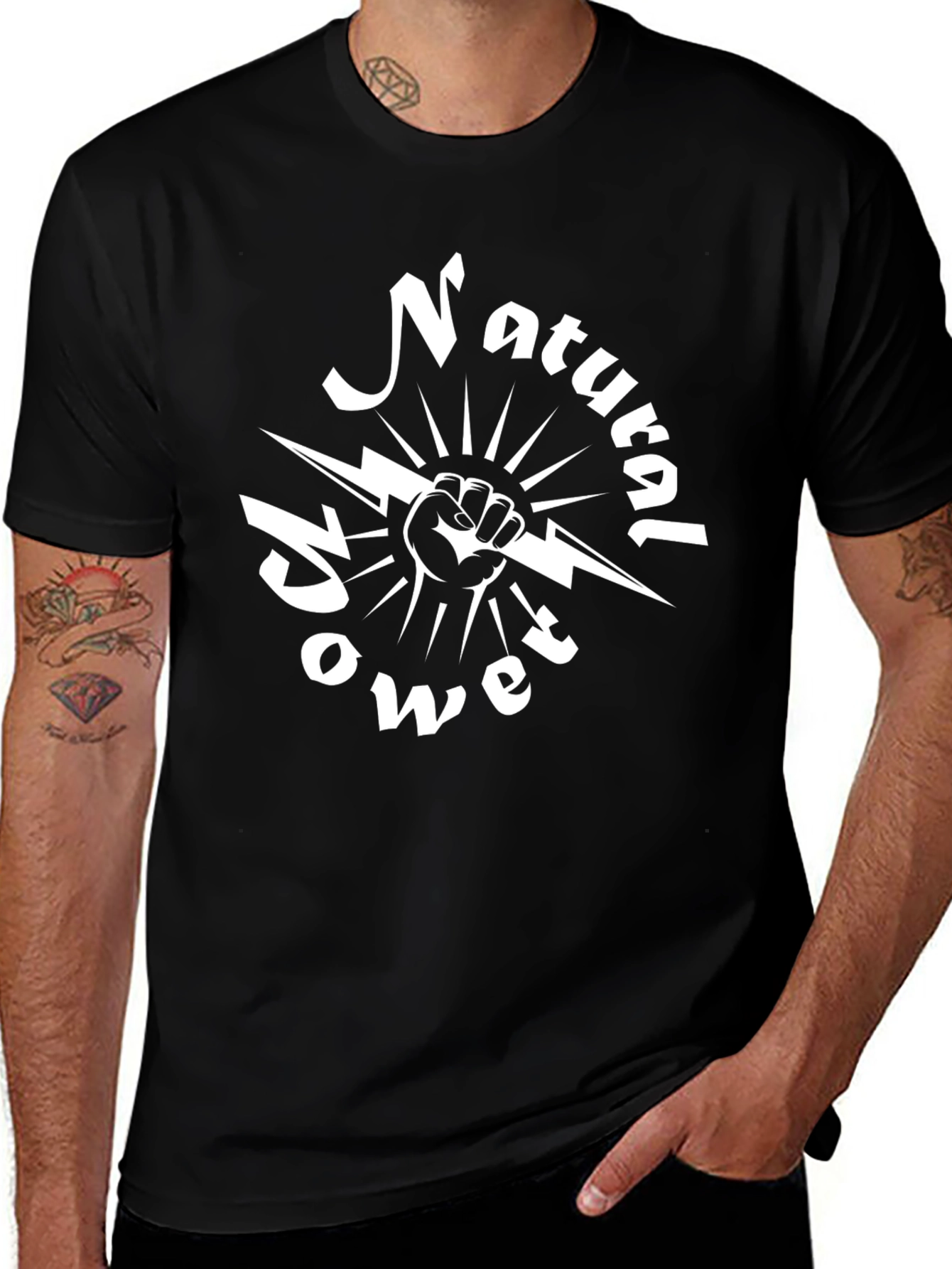 Natural Power Black T-Shirt
