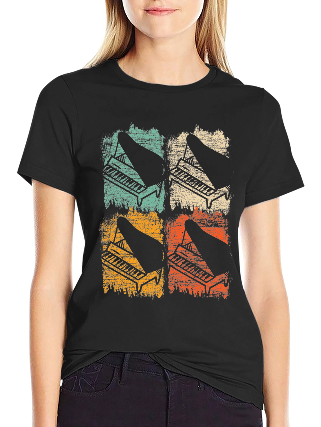 Retro Piano T-Shirt - Musical Instrument Tee