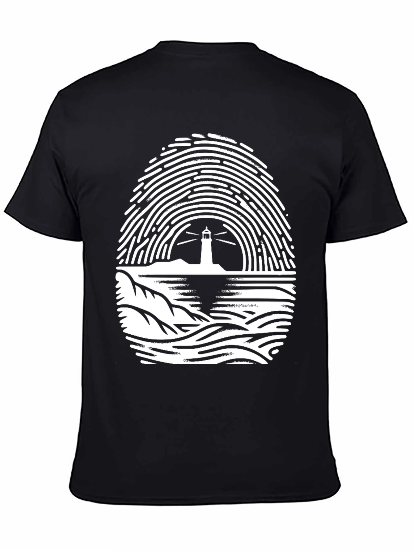 Lighthouse Fingerprint Graphic T-Shirt
