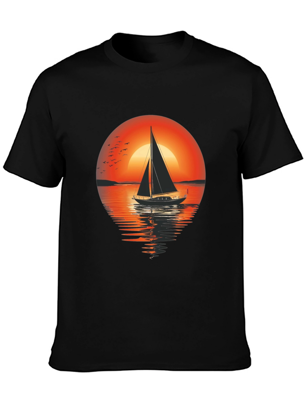 Sunset Sailboat Graphic Tee - Comfort Fit