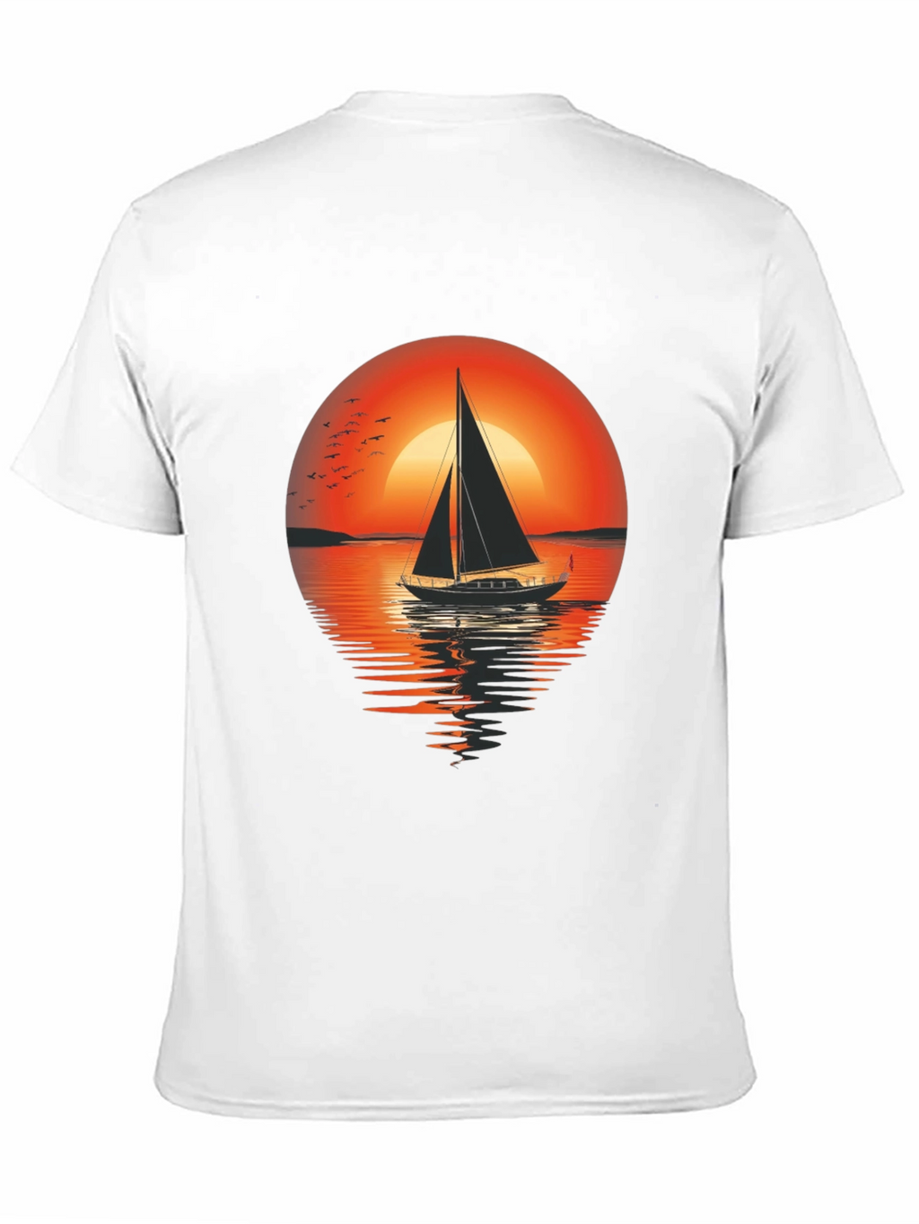 Sunset Sailboat Graphic Tee - Comfort Fit