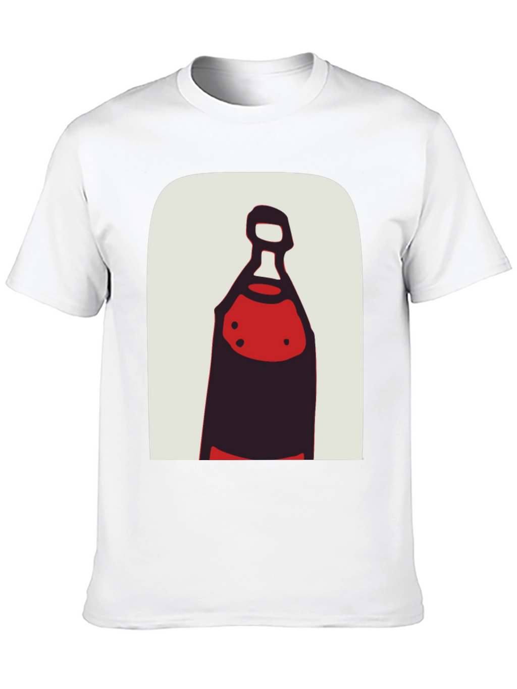Abstract Bottle Graphic Tee - Stylish Black T-Shirt
