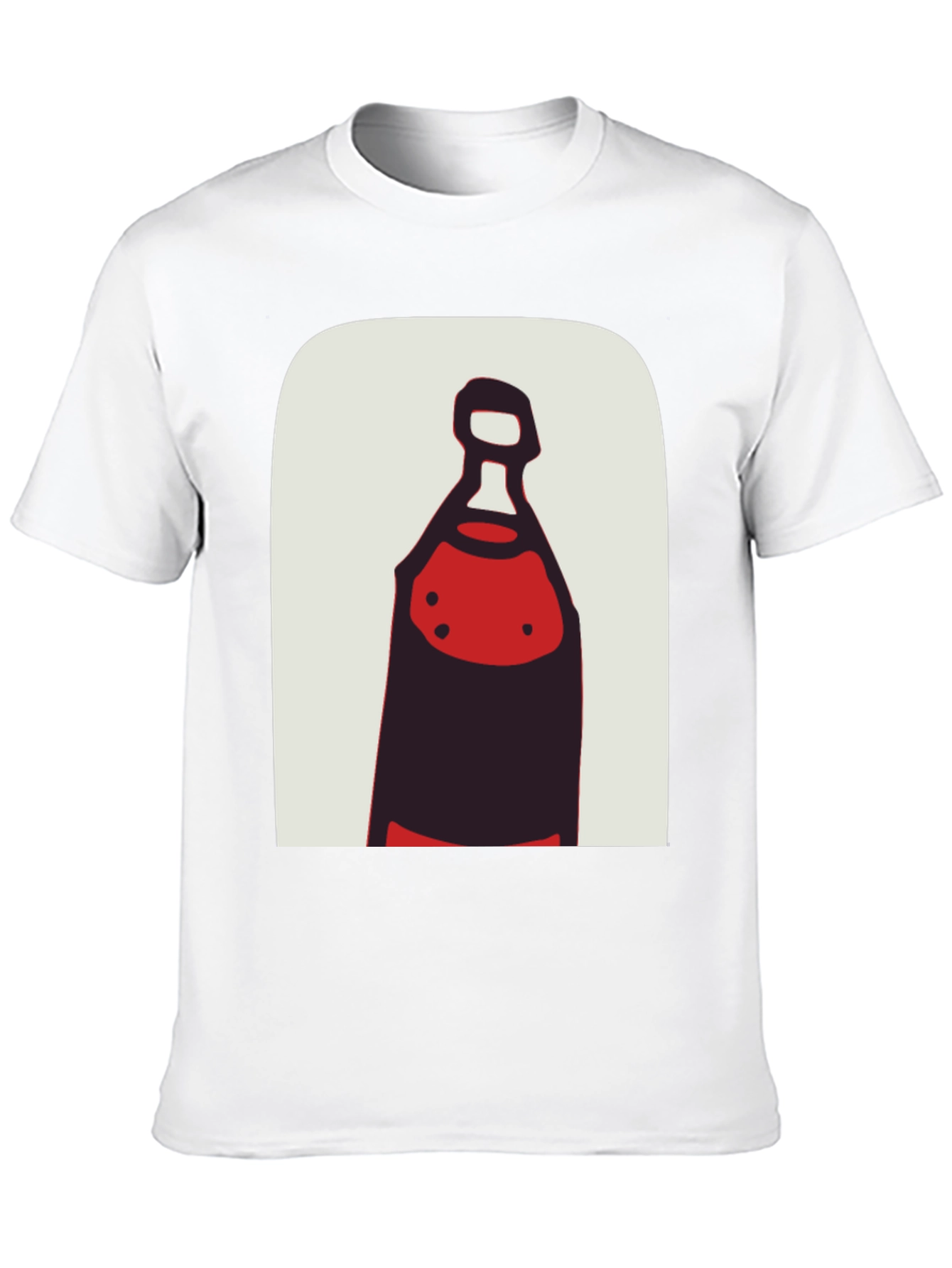 Abstract Bottle Graphic Tee - Stylish Black T-Shirt