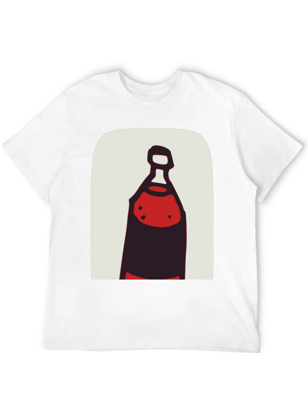 Abstract Bottle Graphic Tee - Stylish Black T-Shirt