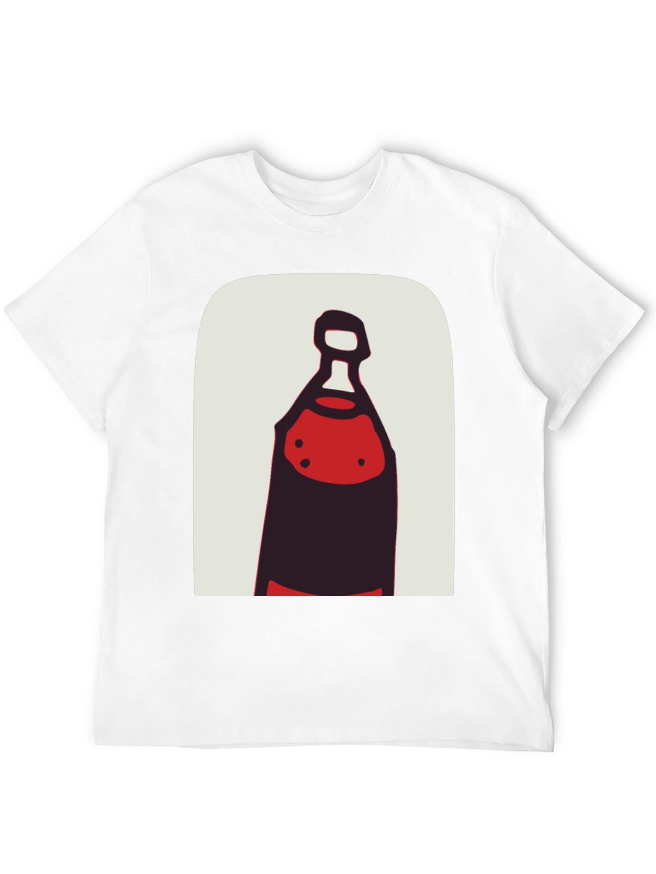 Abstract Bottle Graphic Tee - Stylish Black T-Shirt