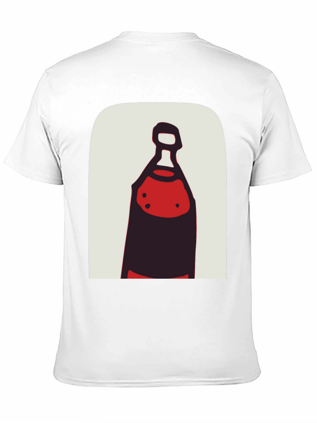 Abstract Bottle Graphic Tee - Stylish Black T-Shirt