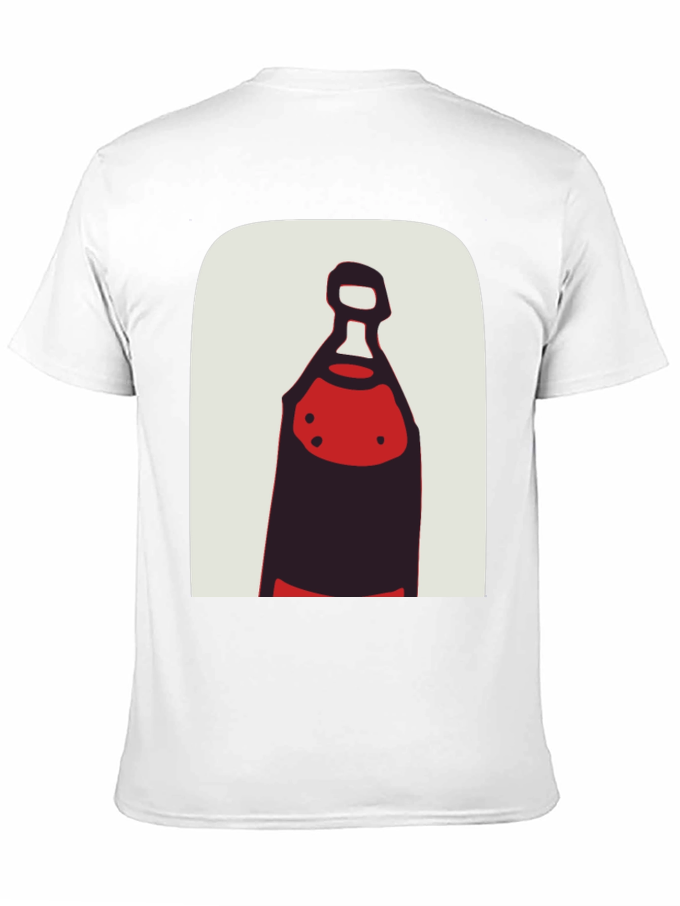 Abstract Bottle Graphic Tee - Stylish Black T-Shirt