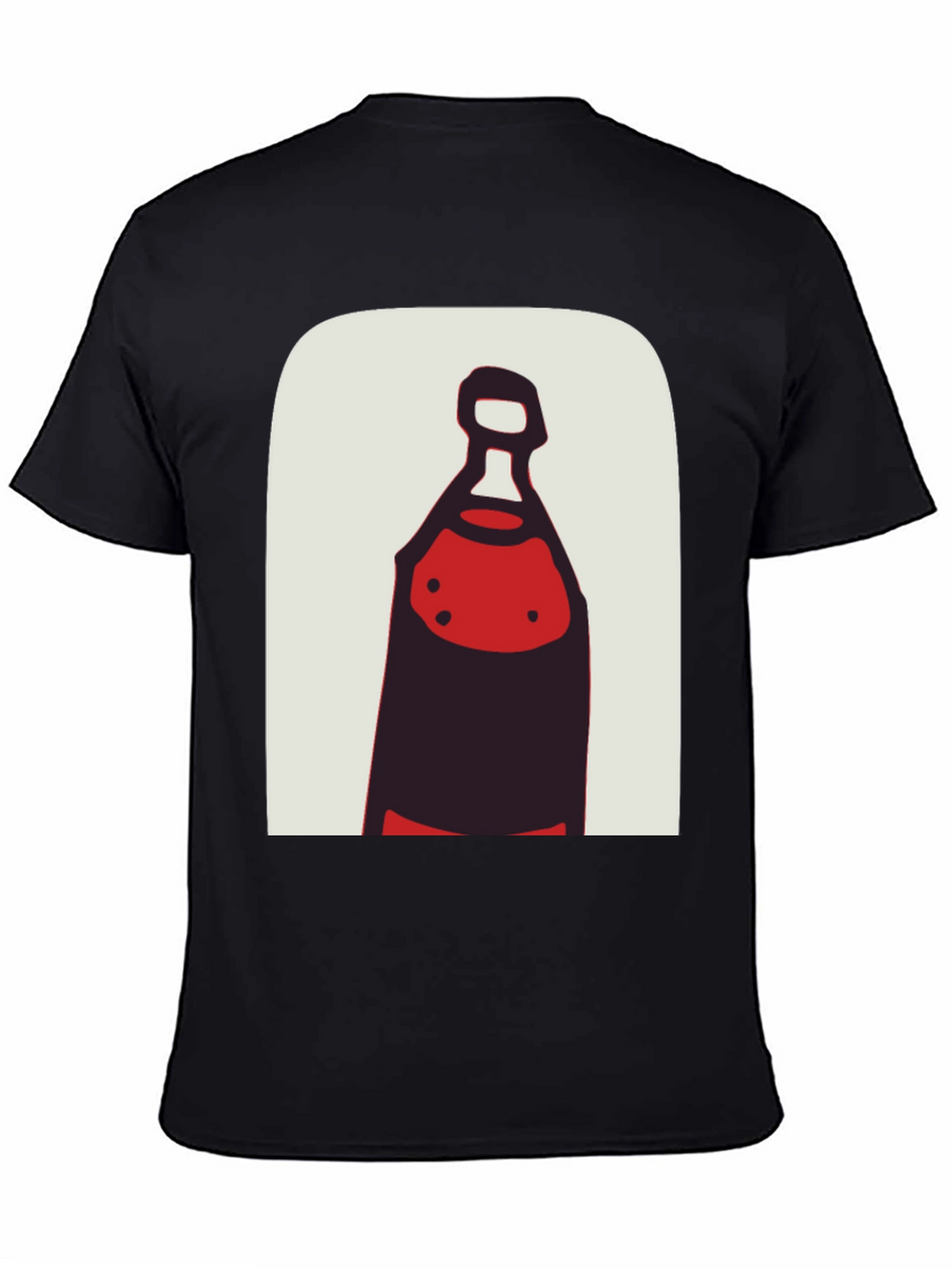 Abstract Bottle Graphic Tee - Stylish Black T-Shirt