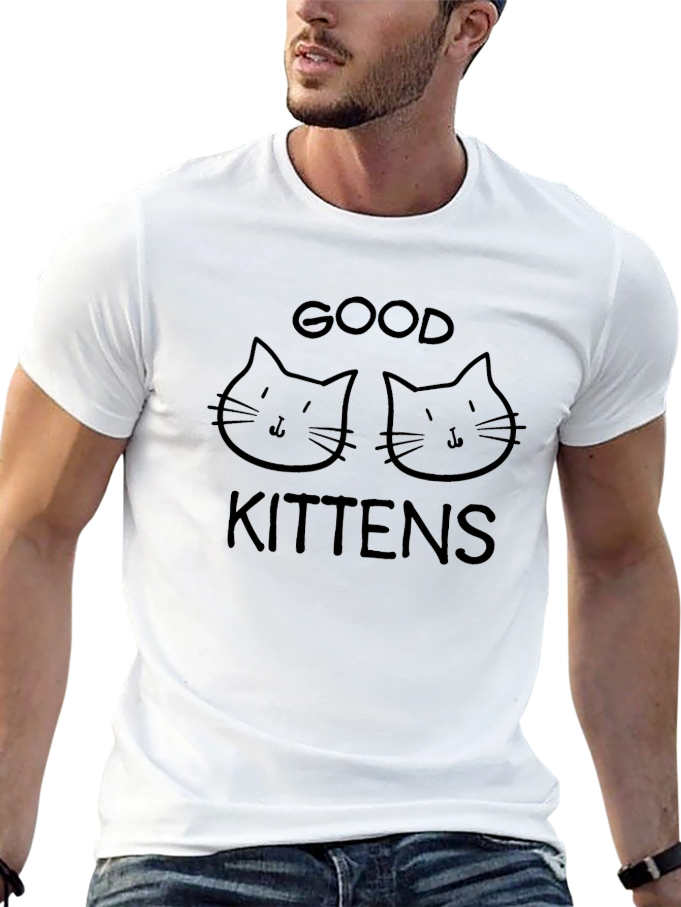 Good Kittens Black Graphic T-Shirt