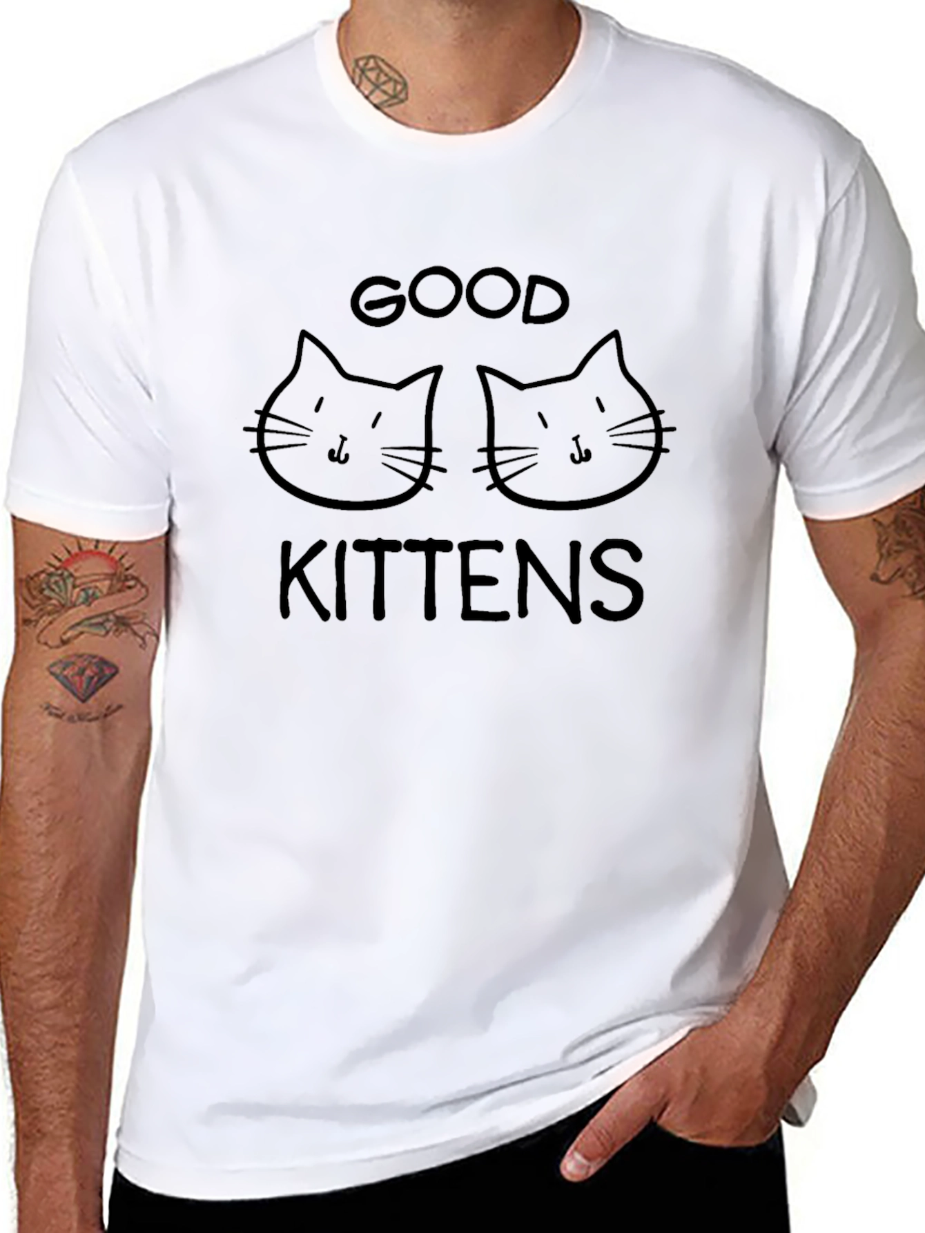 Good Kittens Black Graphic T-Shirt