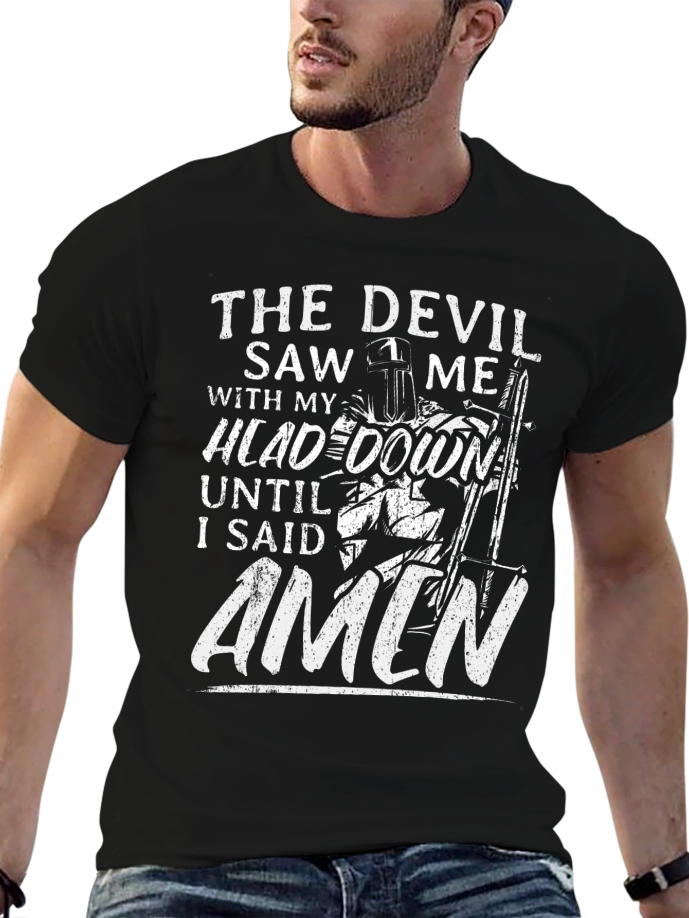 The Devil Saw Me Knight T-Shirt