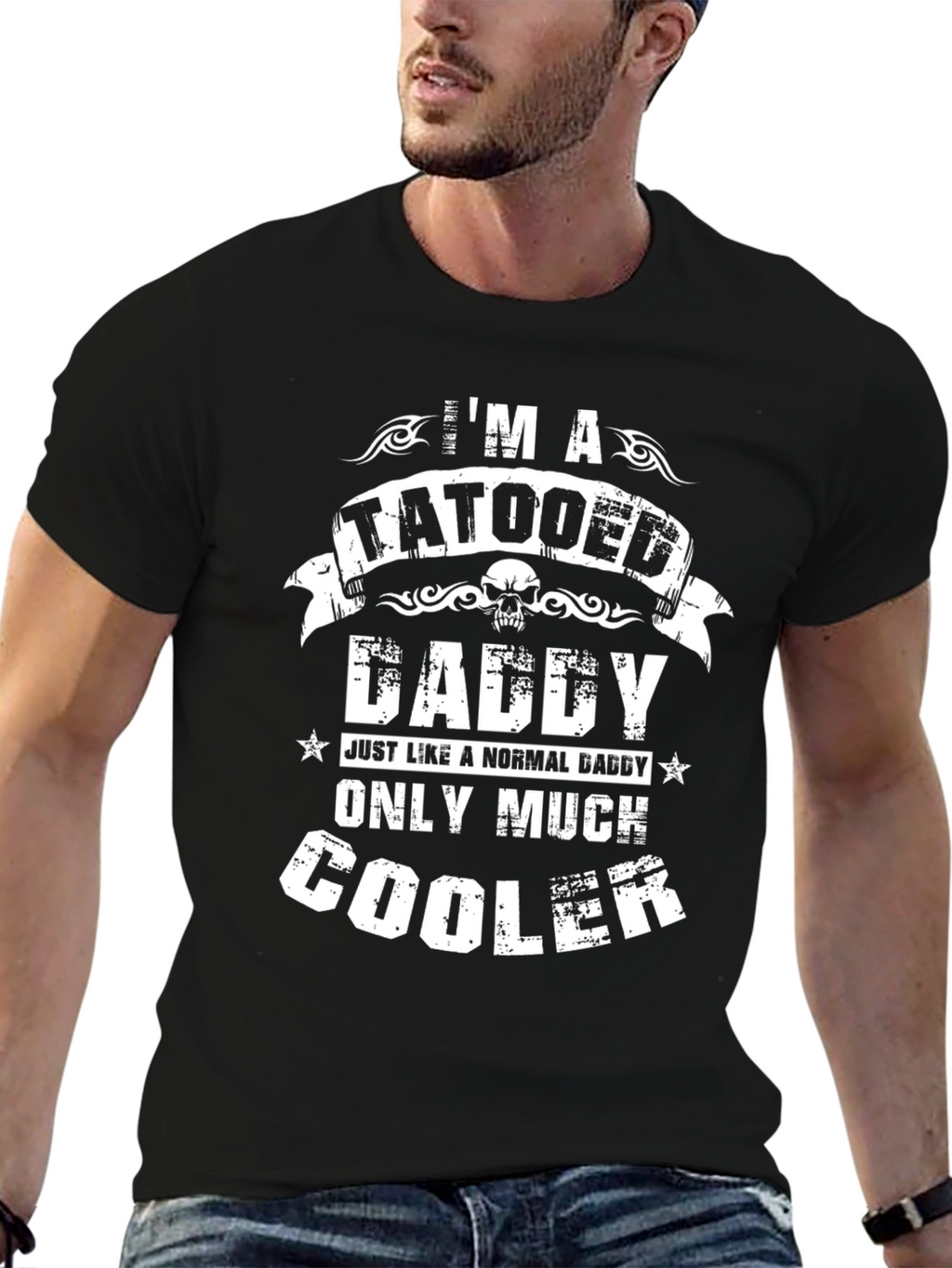 Tattooed Daddy Graphic Tee - Cool Dad Shirt