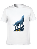 Wolf Silhouette Graphic Tee - Nature Inspired Design