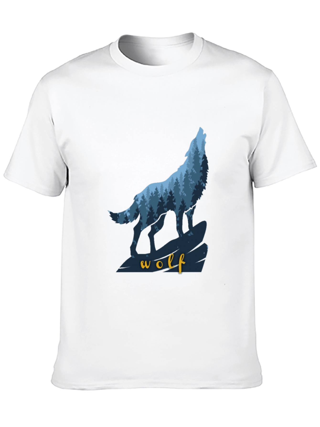Wolf Silhouette Graphic Tee - Nature Inspired Design