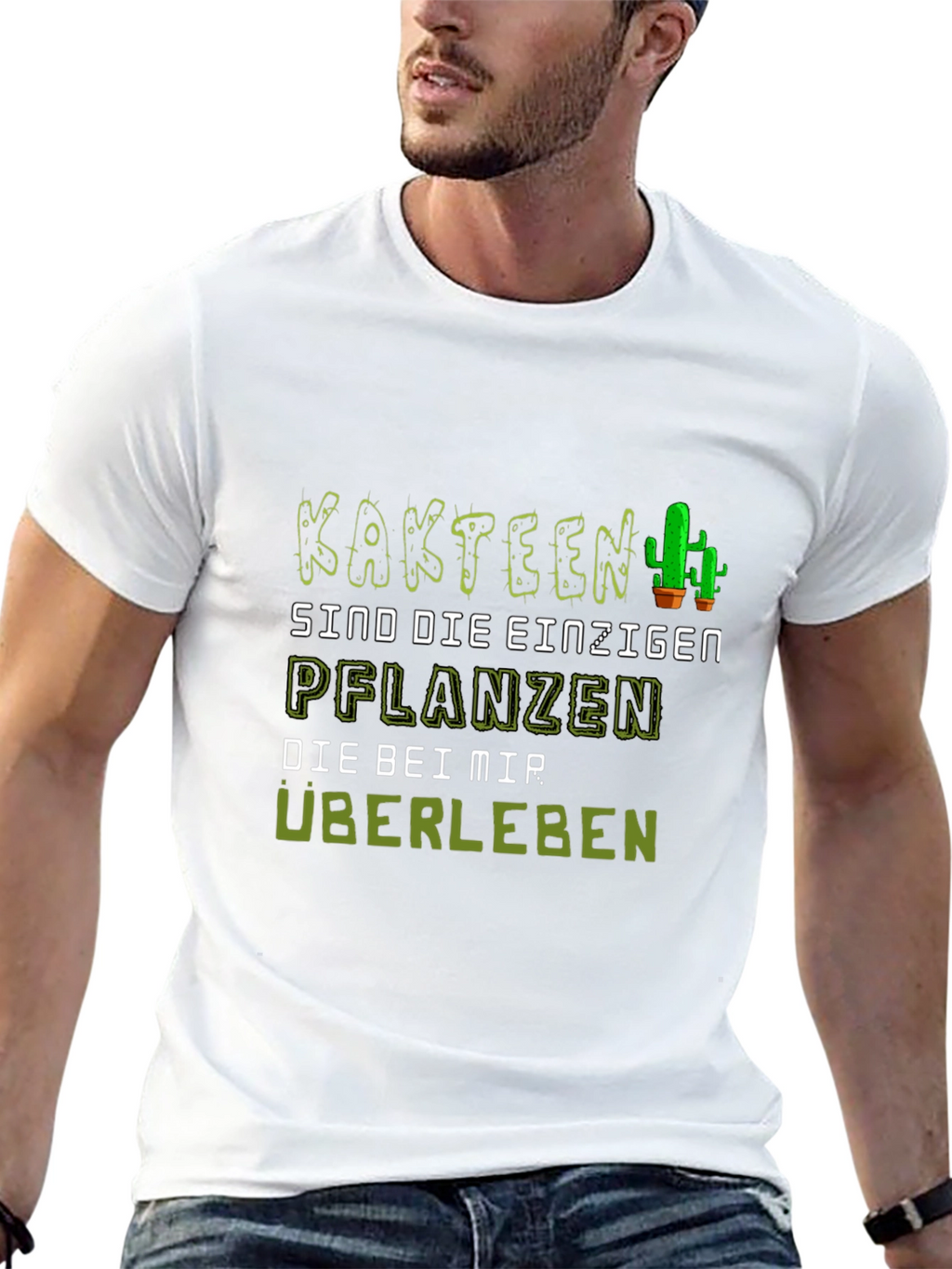 Cactus Humor Graphic Tee - Kaktus Pflanzen Überleben
