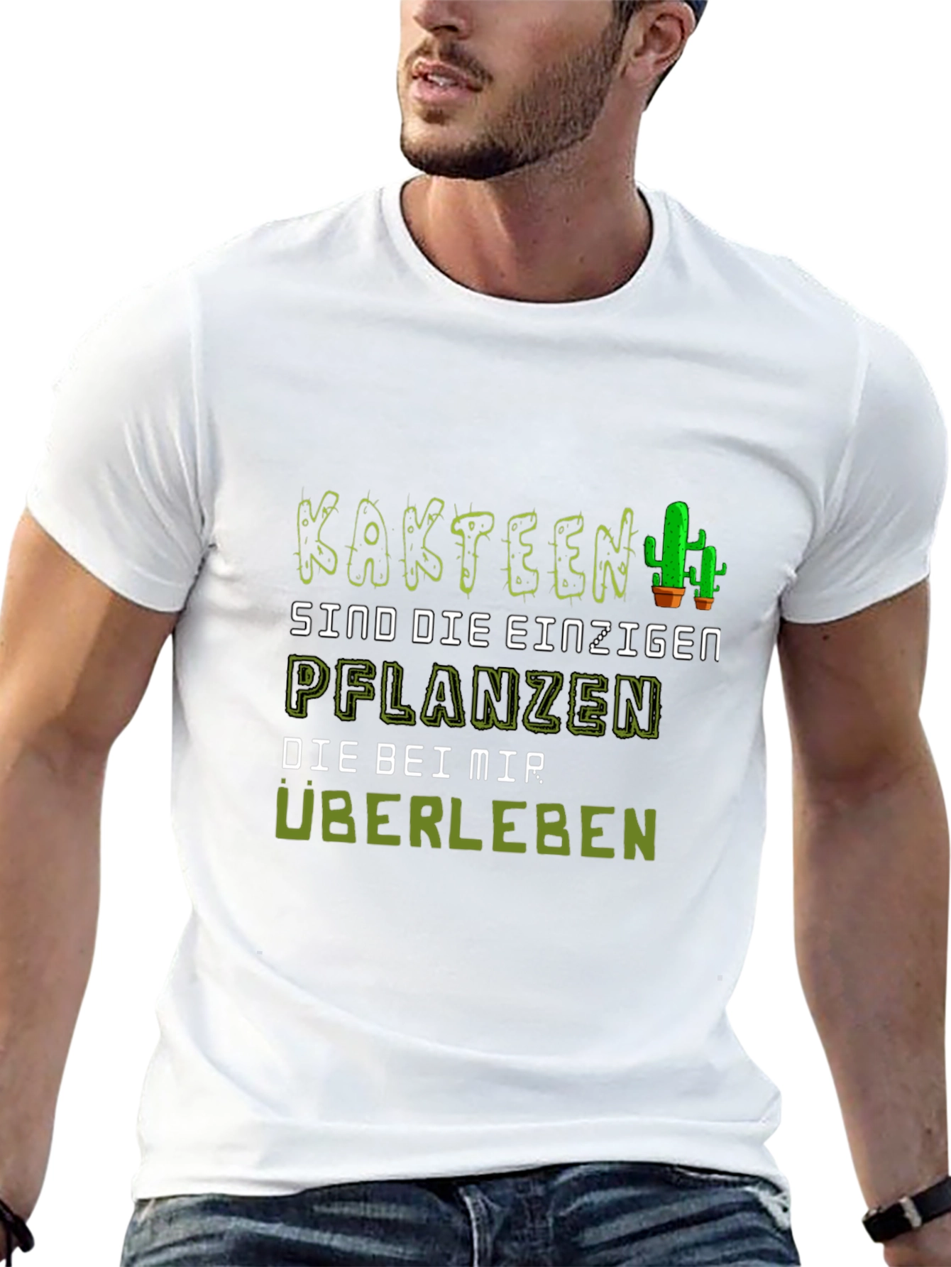 Cactus Humor Graphic Tee - Kaktus Pflanzen Überleben