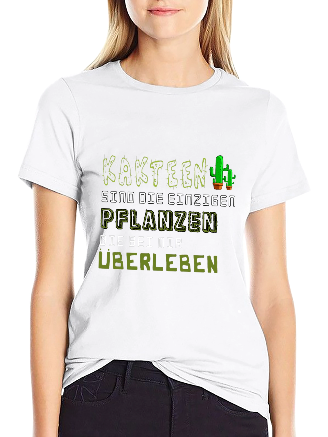 Cactus Humor Graphic Tee - Kaktus Pflanzen Überleben