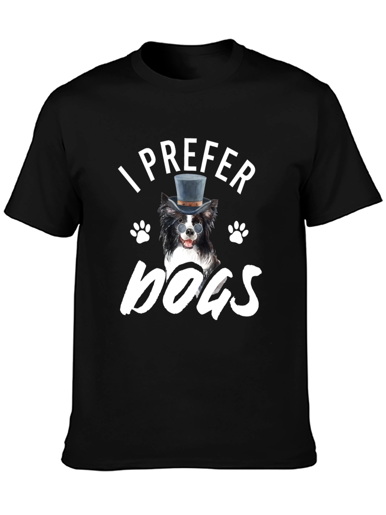 I Prefer Dogs T-Shirt - Novelty Graphic Tee