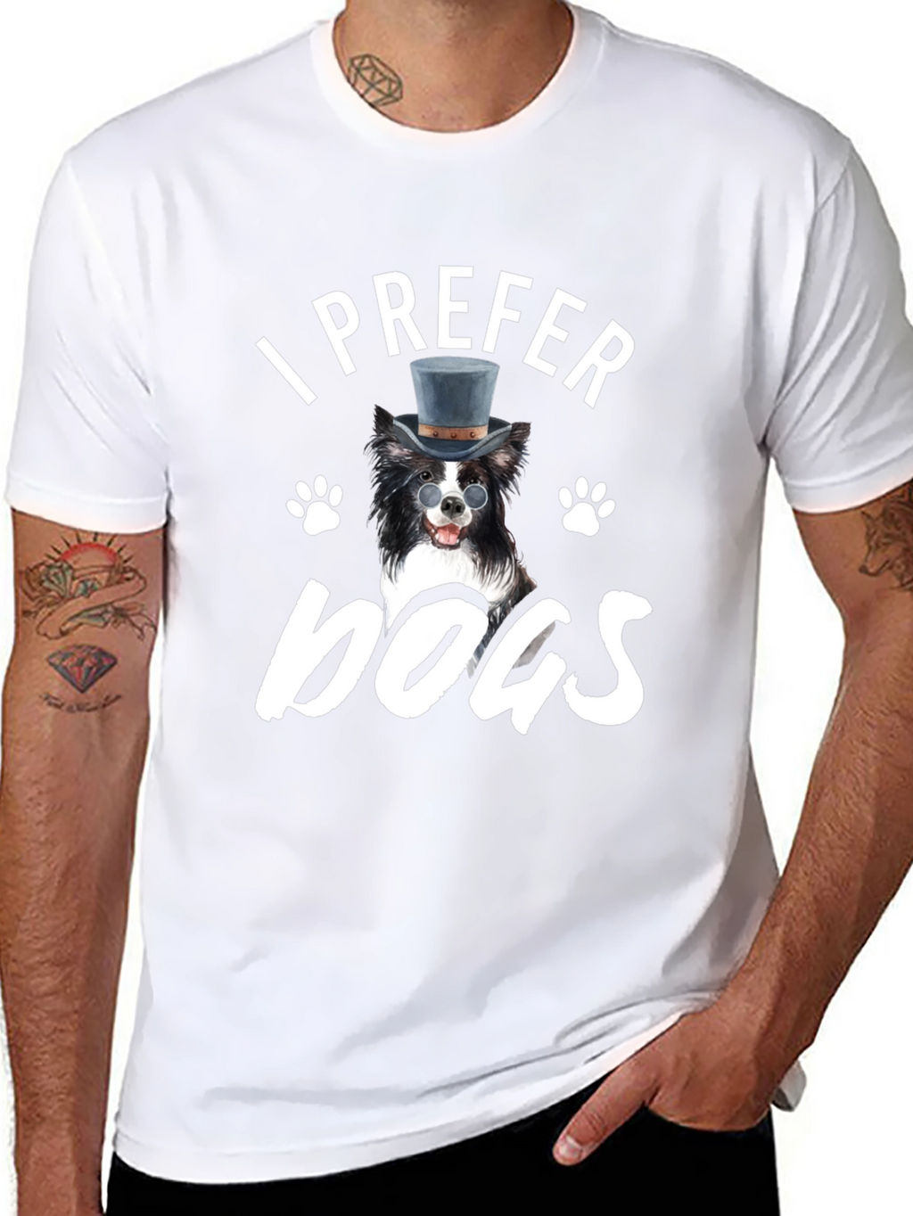 I Prefer Dogs T-Shirt - Novelty Graphic Tee