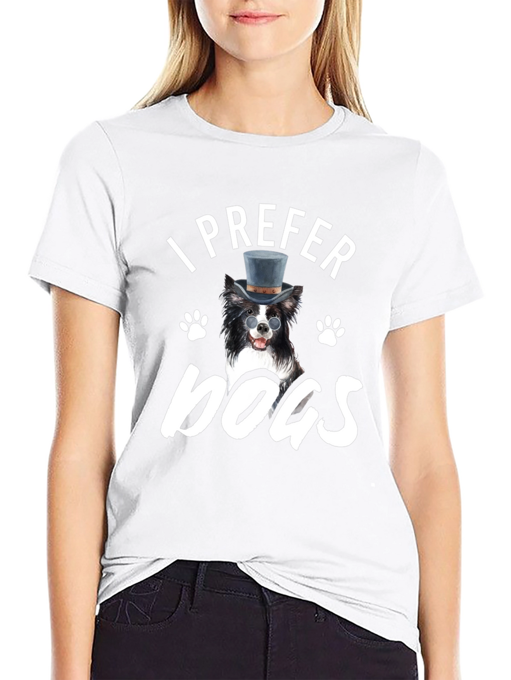 I Prefer Dogs T-Shirt - Novelty Graphic Tee