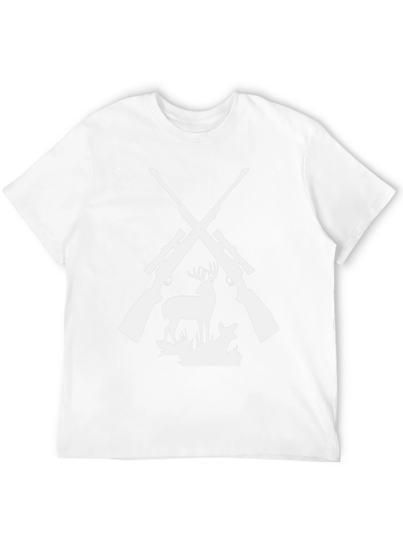 Hunting Graphic Tee - Deer & Rifles Design