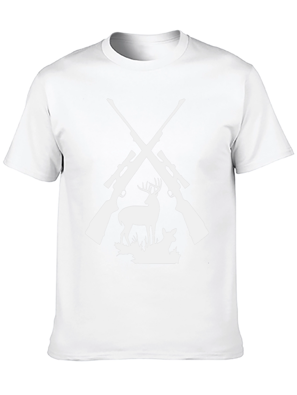 Hunting Graphic Tee - Deer & Rifles Design
