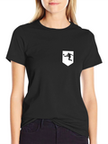 Mens Black Soccer Silhouette Graphic Tee