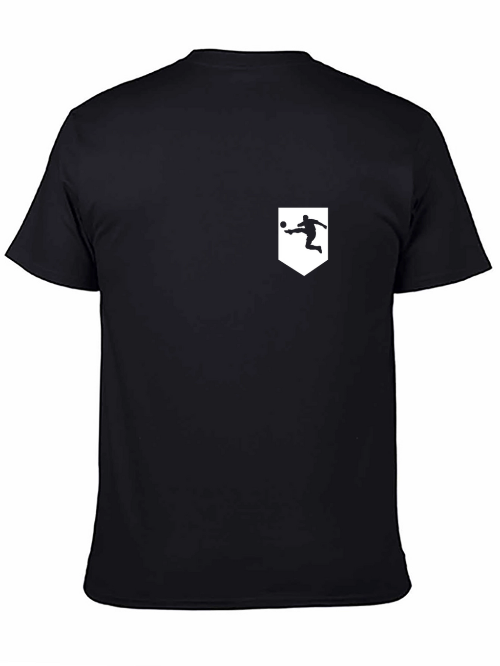 Mens Black Soccer Silhouette Graphic Tee