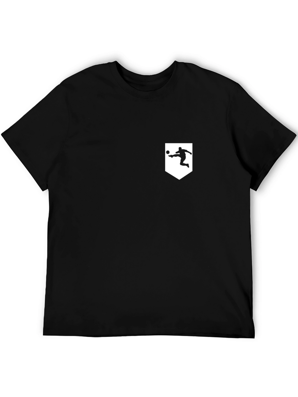 Mens Black Soccer Silhouette Graphic Tee