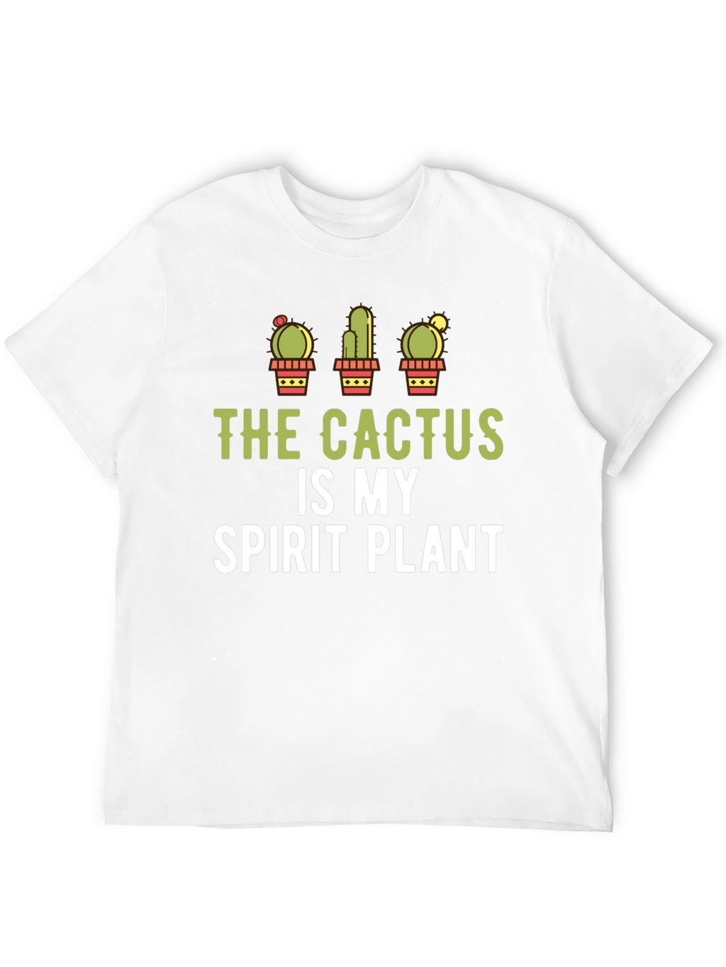 Cactus Spirit Plant Graphic Tee - Black Cotton