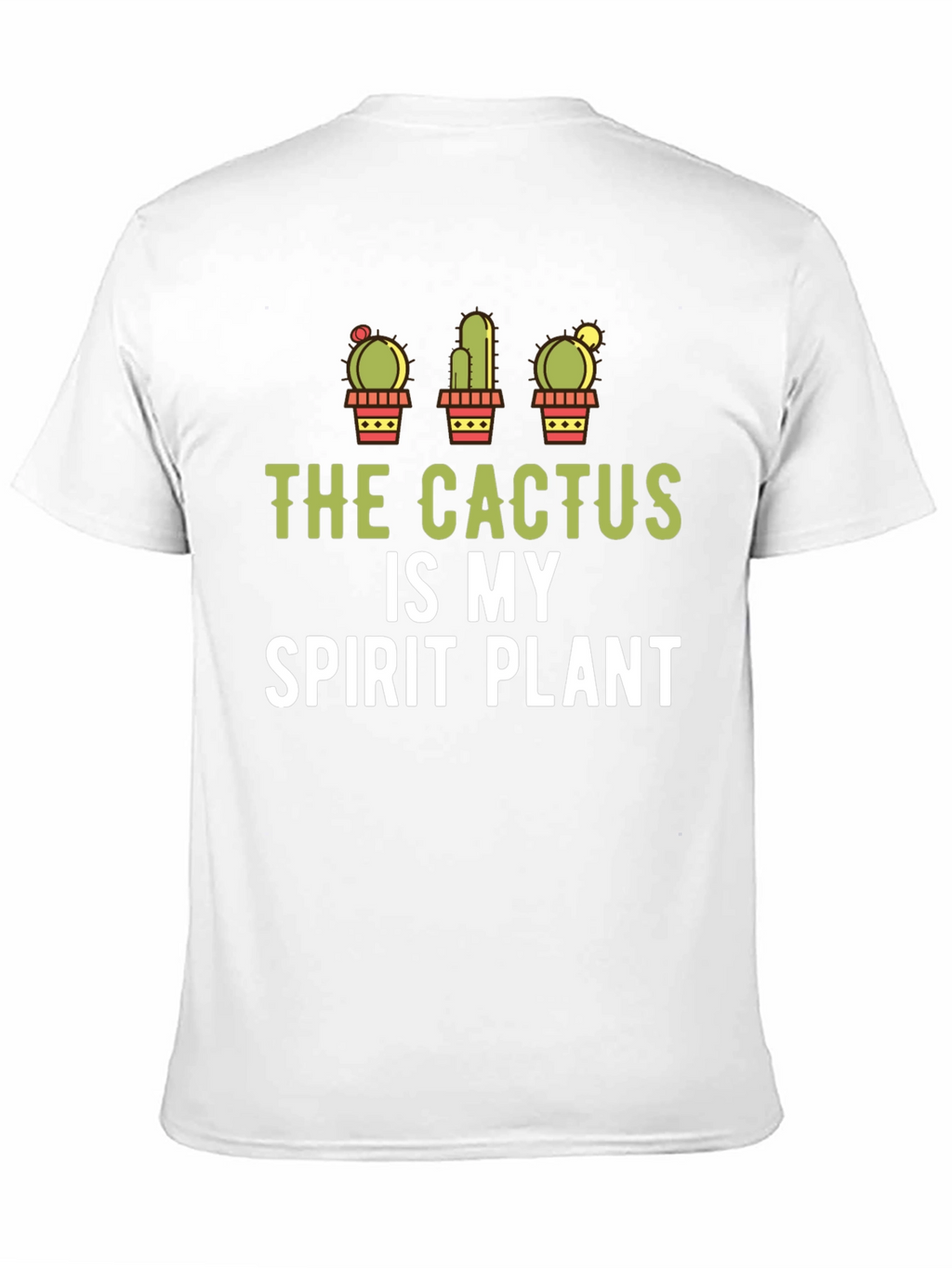 Cactus Spirit Plant Graphic Tee - Black Cotton