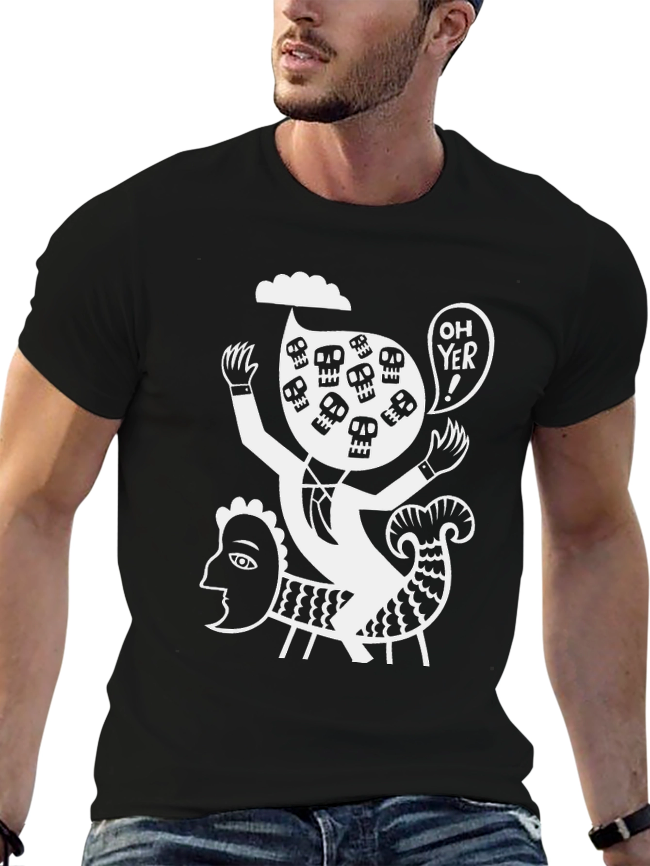 Skull Humor Graphic T-Shirt