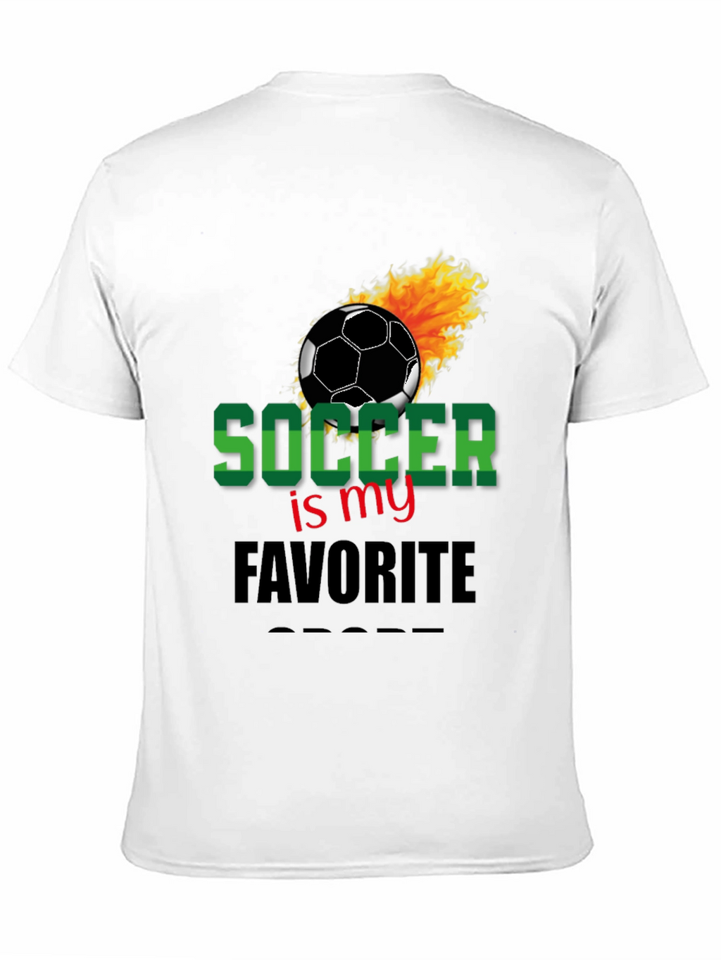 Soccer is My Favorite Sport Black T-Shirt