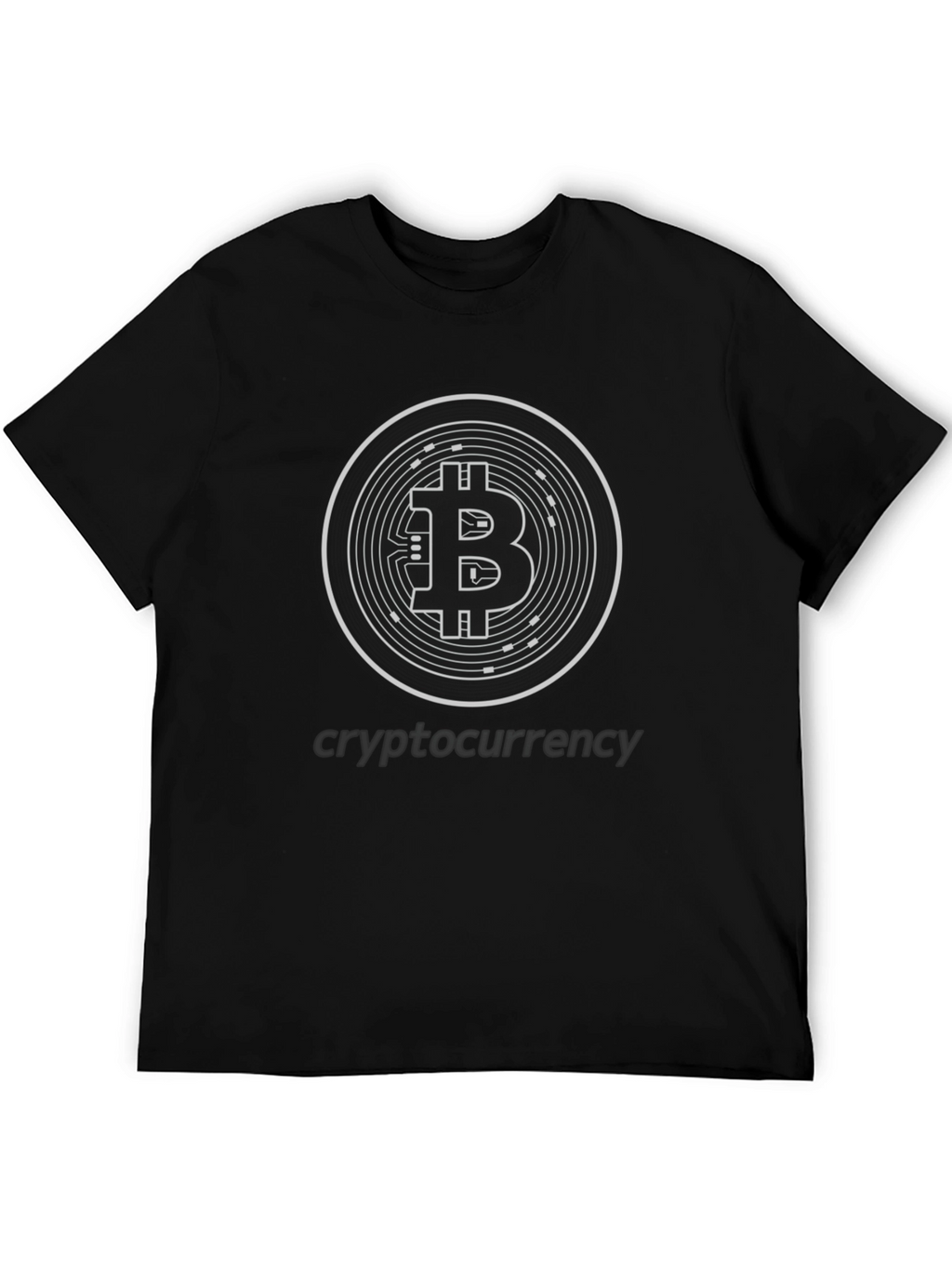 Bitcoin Cryptocurrency Black T-Shirt