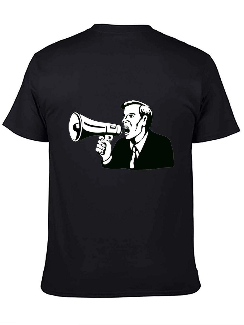 Megaphone Man Graphic Tee - Black