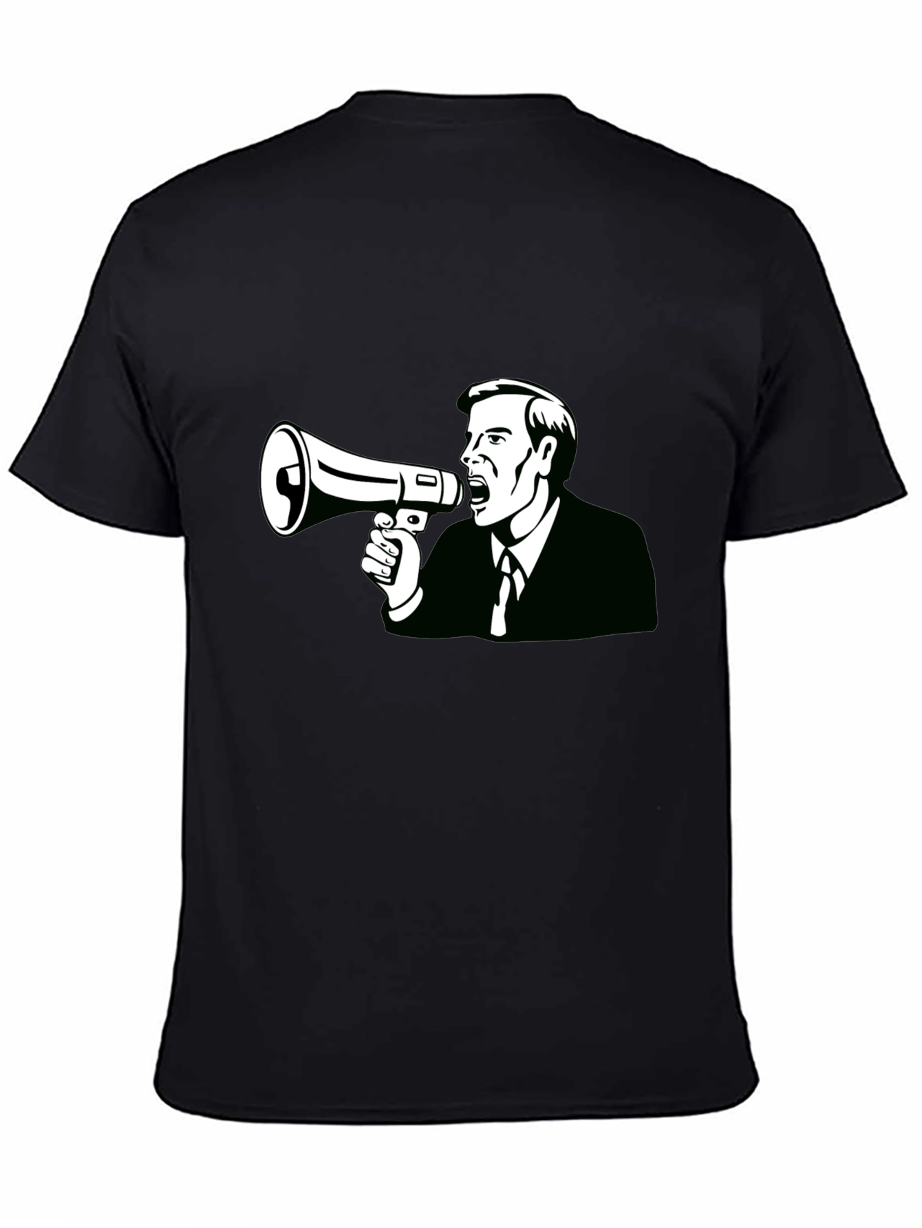 Megaphone Man Graphic Tee - Black
