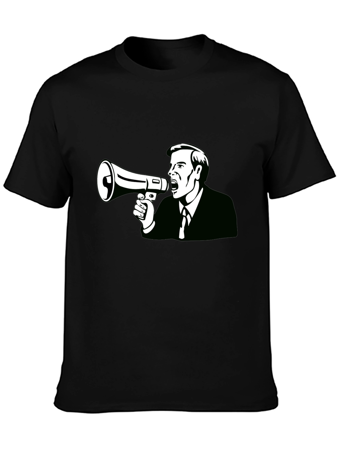 Megaphone Man Graphic Tee - Black