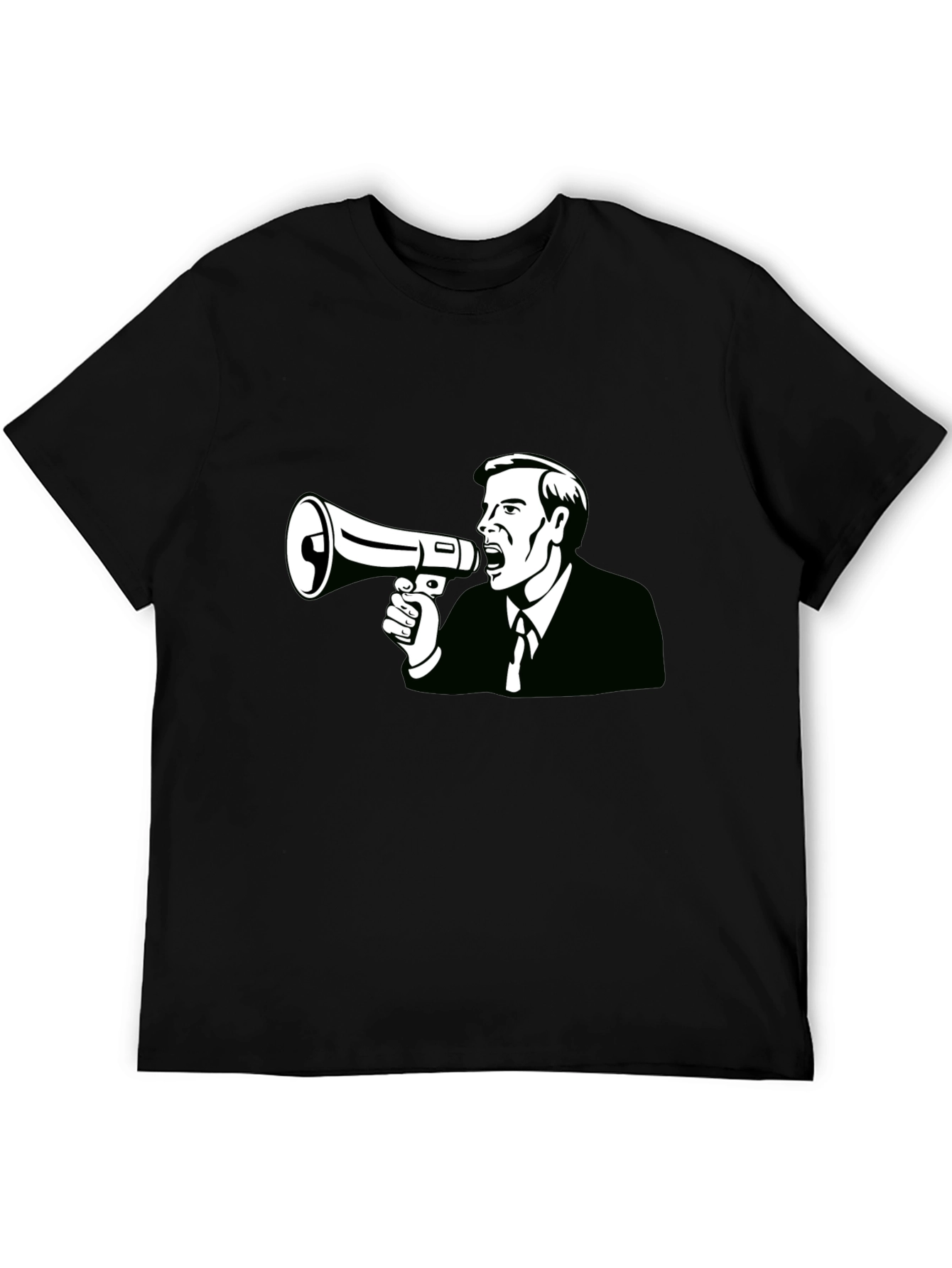 Megaphone Man Graphic Tee - Black
