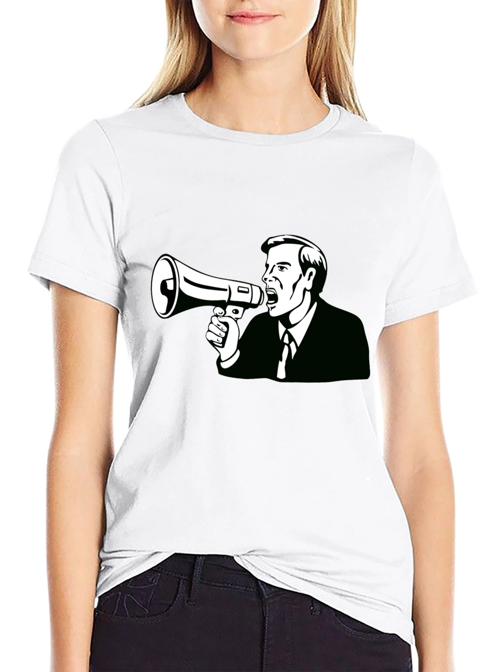 Megaphone Man Graphic Tee - Black