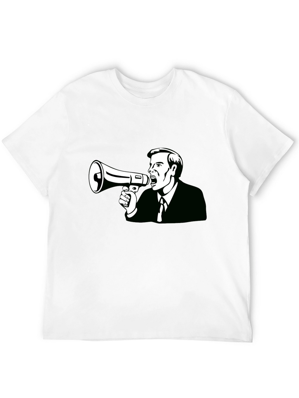 Megaphone Man Graphic Tee - Black